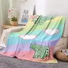 Green Dinosaur Love Level 3D Warm Plush Fleece Blanket Picnic Sofa Couch