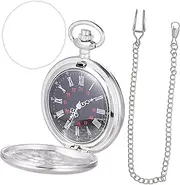 [Beaupretty] Classic Pocket Watch Vintage Roman Numeral Pendant Watch with Chain for Women Retro All Design present for Any Occasion