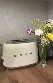 SMEG 50's Retro Style 2 Slice Toaster - Slate beig: TSF01GRUK EAN 8017709292034O