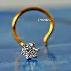 4.5mm Natural VVS Diamond Engagement Nose Ring Stud Piercing