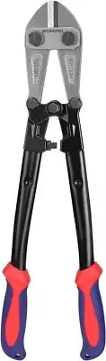 WORKPRO Bolt Cutter, Bi-Material Handle with Soft Rubber Grip, 18", Chrome