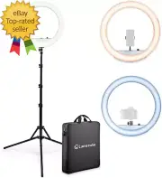 LED Ring Light for Videos, Selfies, Live Streaming 18” Circle Light with Stand