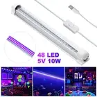 USB Strip Tube Light 48 LED UV Lamp Fixtures Ultraviolet DJ Party Club KTV