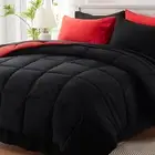 Queen Comforter Set 7 Piece, Black Bed in a Bag with Sheets, Comforters Queen Si