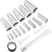 Mipcase Stainless Steel Caulking Nozzle Kit Reusable Caulking Finishing Tool for Windows Doors Durable Corrosion Sealant Applicator for Smooth Sealing Jobs Configuration