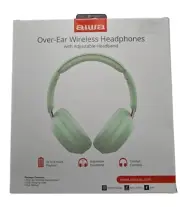 Aiwa Over Ear Wireless Headphones Adjustable Band Green NIB Sealed