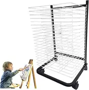 Art Drying Rack for Classroom,20 Shelves Dry Rack with Wheels,for Childcare Centers and Art Classes Oil Painting Drying Rack