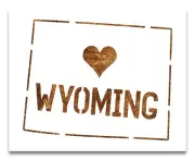 Wyoming Stencil - Reusable Color, Draw, Paint Custom Stencil Art