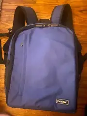 Cwatcun Camera Backpack & Tripod blue DSLR SLR Camera Bag NEW