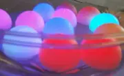 Waterproof Color Changing Mood Lights. Batteries + Nylon string for hanging. 4pk