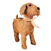 Urban Products HUSK Dog Themed Home Garden Decor Planter Pot Box Brown 32cm