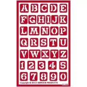 Armour Self Stick Reusable Glass Etching Stencil ONO Western Font letters number