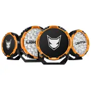 Lightfox 7"+9" Osram LED Driving Lights Black Round Spotlight DRL Offroad Truck