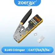 Ethernet Crimper Zoerax Rj45 Pass Through Crimp Tool Cat6 Cat6A Cat5 Cat5E 8P/6P
