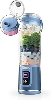 Ninja Blast Portable Blender, Cordless, 18oz. Vessel, Personal Blender For-Shakes and Smoothies, BPA Free, Leakproof-Lid and Sip Spout, USB-C Rechargeable, Dishwasher Safe Parts, Denim Blue, BC151ND