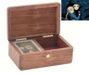 JAPAN SANKYO BEECH WOOD RECTANGLE JEWELRY MUSIC BOX : HOWLS MOVING CASTLE