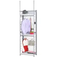 在飛比找Yahoo奇摩購物中心優惠-巴塞隆納─K3型伸縮屏風衣櫥架展示架置物架
