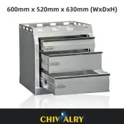 Ute Aluminium Flat Plate 3 Drawer Unit 150kgs Locking Slides