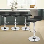 4x ALFORDSON Bar Stools Saxton Swivel Black