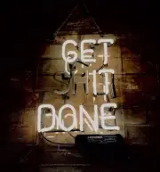 Warm White GET IT DONE Bar Eye-catching Handcraft Wall Neon Light Sign 14"x10"
