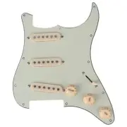 Green 3-ply PVC Metal Electric Guitar Prewired Loaded SSS Pickguard