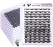 Eyelash Extensions Kit Lash Cluster with 560 Pcs, Eyelash Applicator for Beginne
