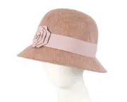 Dusty pink cloche bucket spring racing fashion hat Max Alexander AU Seller