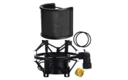 Microphone Pop Filter Shock Mount Anti Vibration Mic Suspension Holder Clip Foam