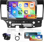 Roinvou 2+64G Android 13 CarPlay Stereo for 2007-2012 Mitsubishi Lancer, Wireless CarPlay Radio with Android Auto, 10.1'' Touch Screen in-Dash GPS Navigation Support Mirror Link BT HiFi WiFi RDS SWC