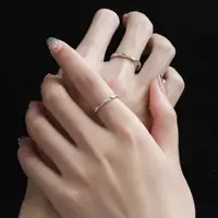 在飛比找蝦皮商城精選優惠-情侶戒指 對戒 結婚戒指 訂婚戒指 純銀戒指 素戒指 銀戒指