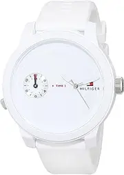 [Tommy Hilfiger] Denim White Silicone White Dial Men's Watch