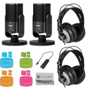 Rode NT-USB Mini USB Microphone Bundle with 2x Closed-Back Studio Headphones, 4-