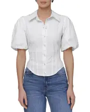 Bagatelle Button Front Corset Shirt