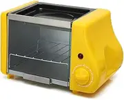 Toaster Oven Mini Oven Household Multifunctional Small Power Bread Machine Student Dormitory Breakfast Machine 220W Timing Control Kitchen Tools Halogen ovens/13297 (Color : Yellow)