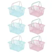 6PCS Mini Shopping Baskets with Handles Small Tiny Baskets, Blue Purple