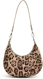 [GETBSTOOP] Small Leopard Print Shoulder Bag for Women Y2k Purse Designer Crescent Handbag Tote Bag With Zipper