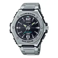 在飛比找ETMall東森購物網優惠-【CASIO】卡西歐 鋼錶帶 100米防水電子錶 指針運動錶