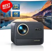4K Smart Projector WiFi6 Bluetooth, Dolby Audio, 1080P, Auto Focus, 300” Screen