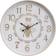 LVD Bee Engravedglass Hanging Wall Clock Analogue 60cm Round Home/Room Decor