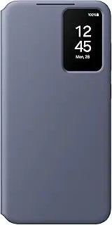 SAMSUNG Galaxy S24+ Plus S-View Wallet Phone Case, Protective Cover with Smart Small Screen View, Finger Tap Control, Slim Design, Card Holder Pocket, US Version, EF-ZS926CVEGUS, Violet