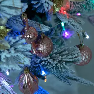 聖誕樹 2022年新款PE松針混合落雪植絨裝飾聖誕樹 聖誕節裝飾 源頭廠家 米家