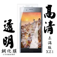 在飛比找momo購物網優惠-SONY XZ1 日本玻璃保護貼AGC透明防刮鋼化膜(XZ1