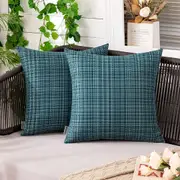 Outdoor Waterproof Throw Pillows Pack of 2, Green