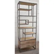 Open Shelf Iron Bookcase
