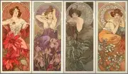 Precious Stones and Flowers : Alphonse Mucha : Archival Quality Art Print 11x17