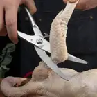 Powerful Serrated Kitchen Food Scissor Shear Knife Chicken Bone Multi-Purpose S