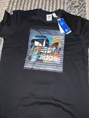NEW Adidas Classic Originals GRAPHICS OFF THE GRID Men's T-Shirt 2XL $40 Black