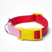 Pink LEGO ColorBlock Large 16" to 26" Dog Collar Red Yellow Target Collection