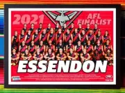 Framed 2021 ESSENDON BOMBERS AFL Finalist Poster - 84cm x 59.5cm x 3cm
