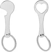 Changyeah 2 pcs Stainless Steel Shopping Trolley Remover, Shopping Cart Remover Aluminum Alloy Key Ring Shopping Trolley Tokens, Shopping Trolley Token Key Stainless Steel Shopping Cart Remover Key